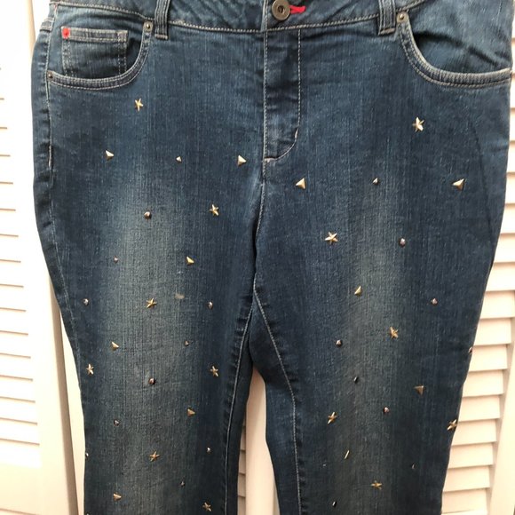Peace Love World women studded jeans, flare, 14 - Picture 3 of 15